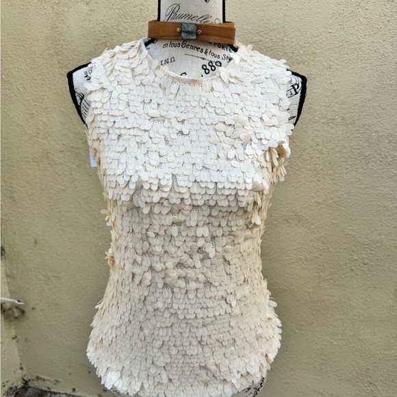 H&M Cream Textured Tank Top - Picture 3 of 4